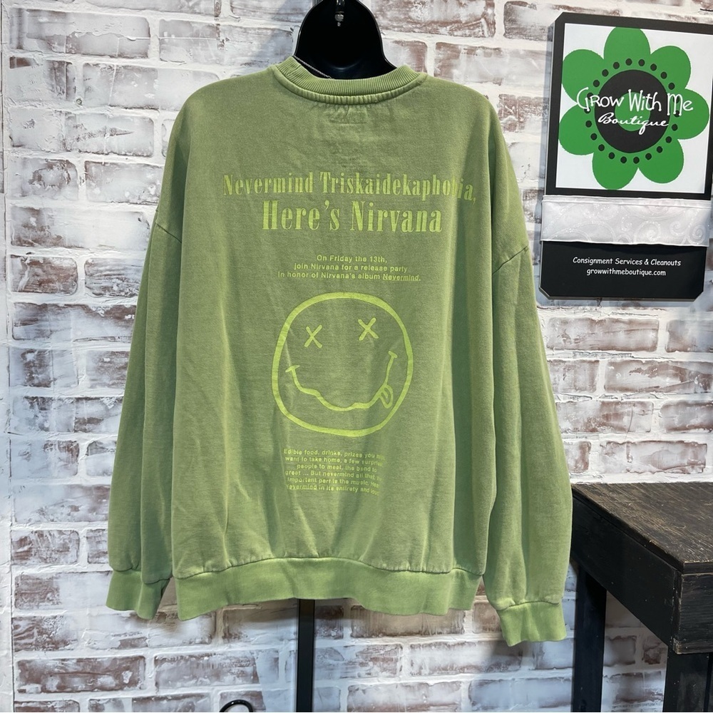 NIRVANA Green Sweatshirt small - Picture 7 of 7